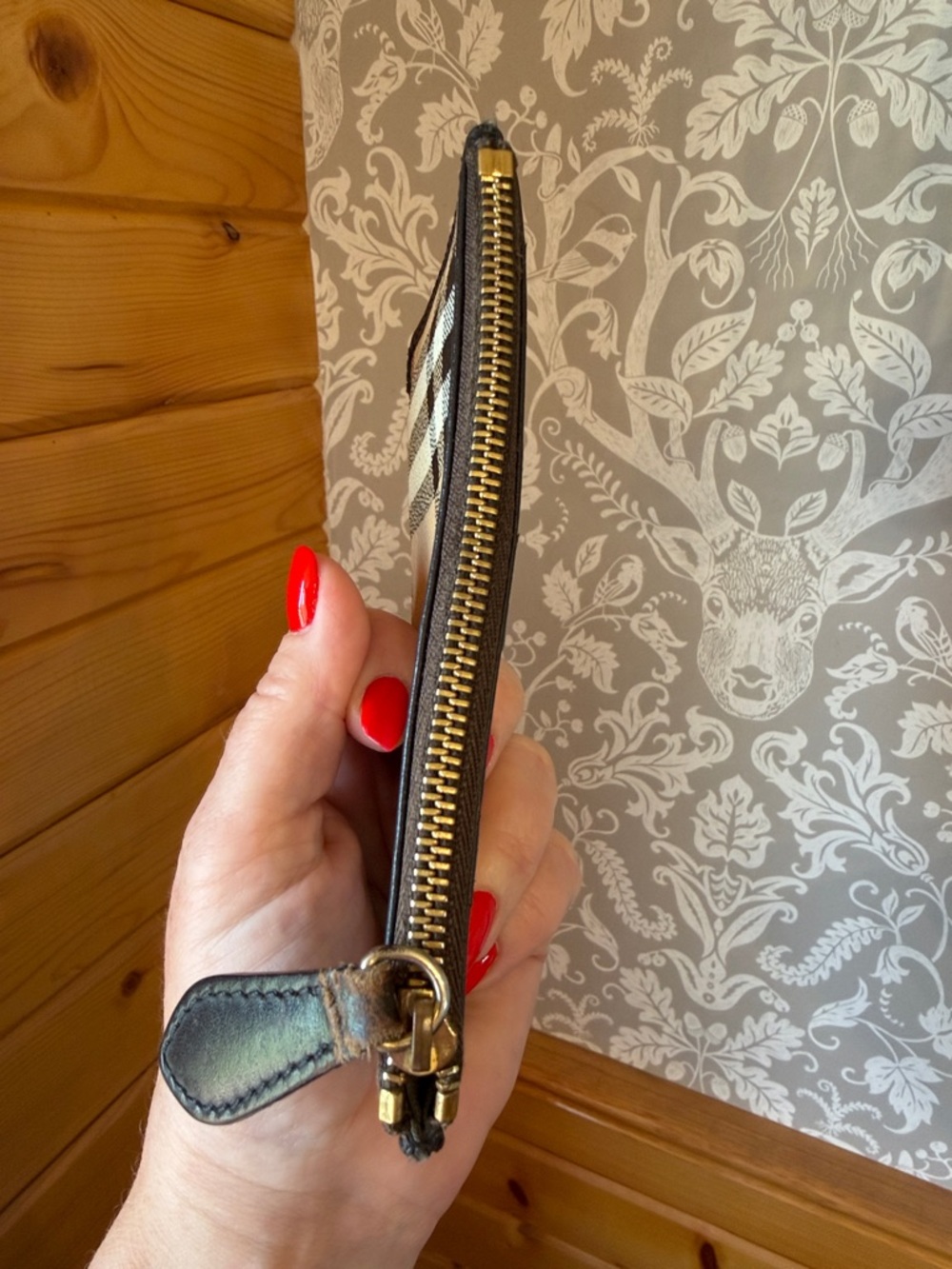 Burberry Wallet Coin & Card Holder Novacheck w/ Leather Trim More pics to come! - Picture 10 of 10